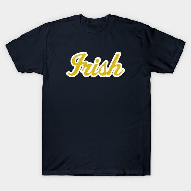 Retro Irish Script T-Shirt by twothree